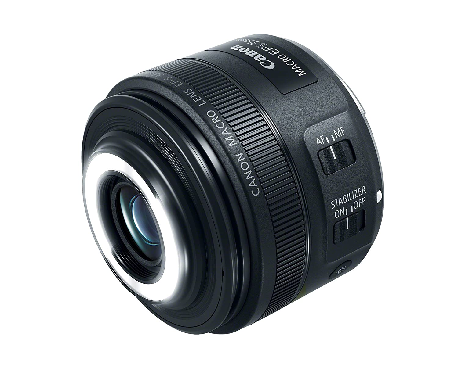 कैनन EF-S 35mm f/2.8 मैक्रो STM, ब्लैक है