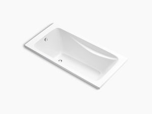 Kohler Reach K-15848T-0 1700mm drop-in acrylic bathtub in white