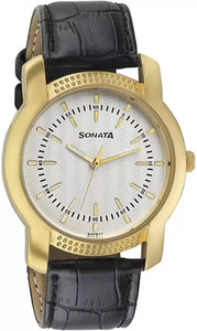 पुरुषों के लिए सोनाटा 7093YL01 एनालॉग घड़ी