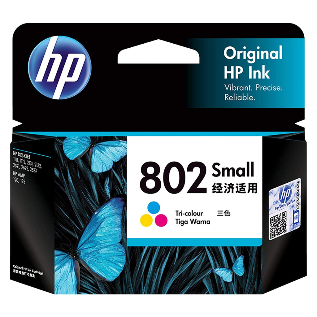 एचपी 802 छोटा त्रि-रंग स्याही कारतूस