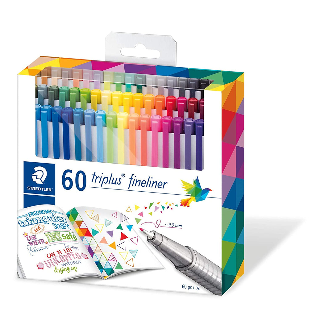 Detec™ Staedtler Triplus फाइनलाइनर पेन 60 रंगीन पेन का पैक