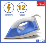 Load image into Gallery viewer, Candes Light Weight Electric Dry Iron White &amp; Blue 100% Non Stick Teflon Coating
