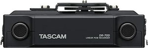 डीएसएलआर कैमरे के लिए टैस्कम डीआर-70डी 4-ट्रैक पोर्टेबल ऑडियो रिकॉर्डर
