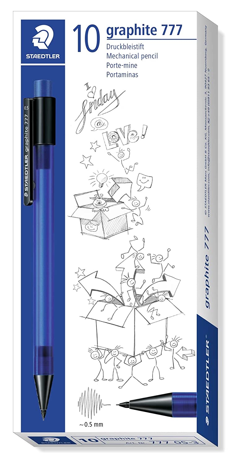 Detec™ Staedtler ग्रेफाइट 777 0.5MM मैकेनिकल पेंसिल, पैक 0F 10