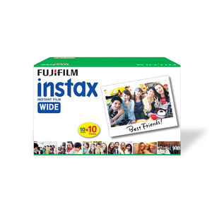 Fujifilm Instax  Wide Picture Format Film - Value Pack 100 Shots Films (White)