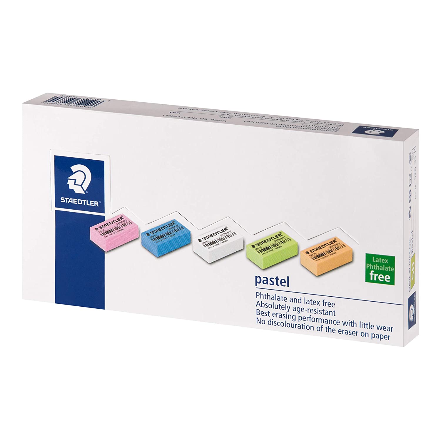 Detec™ Staedtler Pastel Erasers in Pack of 50 Nos in 5 Assorted Pastel Colours 526 35P
