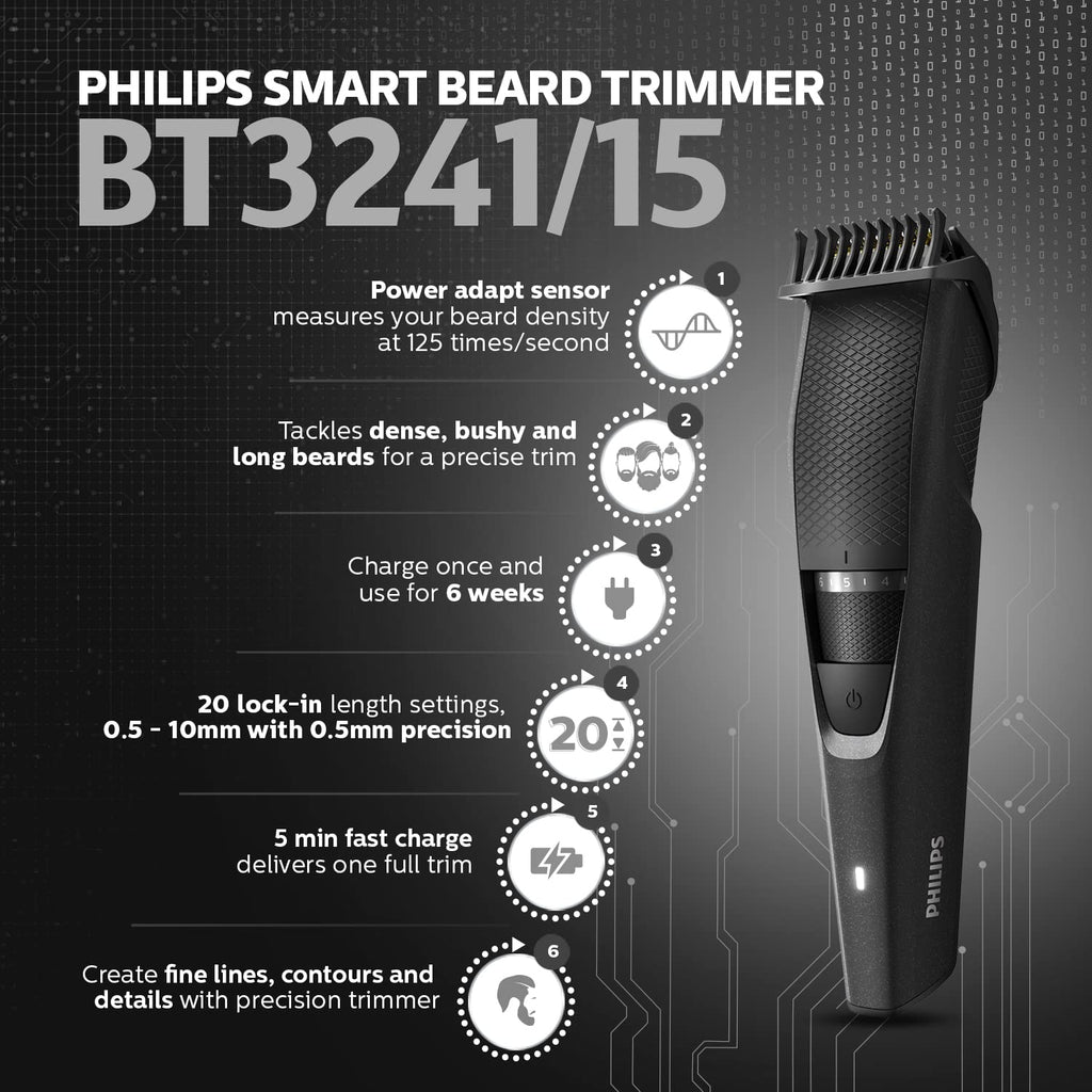 PHILIPS BT3241/15 Smart Beard Trimmer Pack of 3