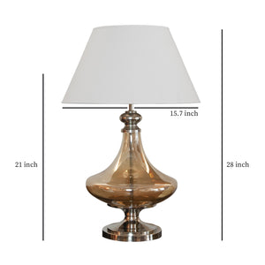 Detec Delicea Gold Luster Metal & Glass Table Lamp