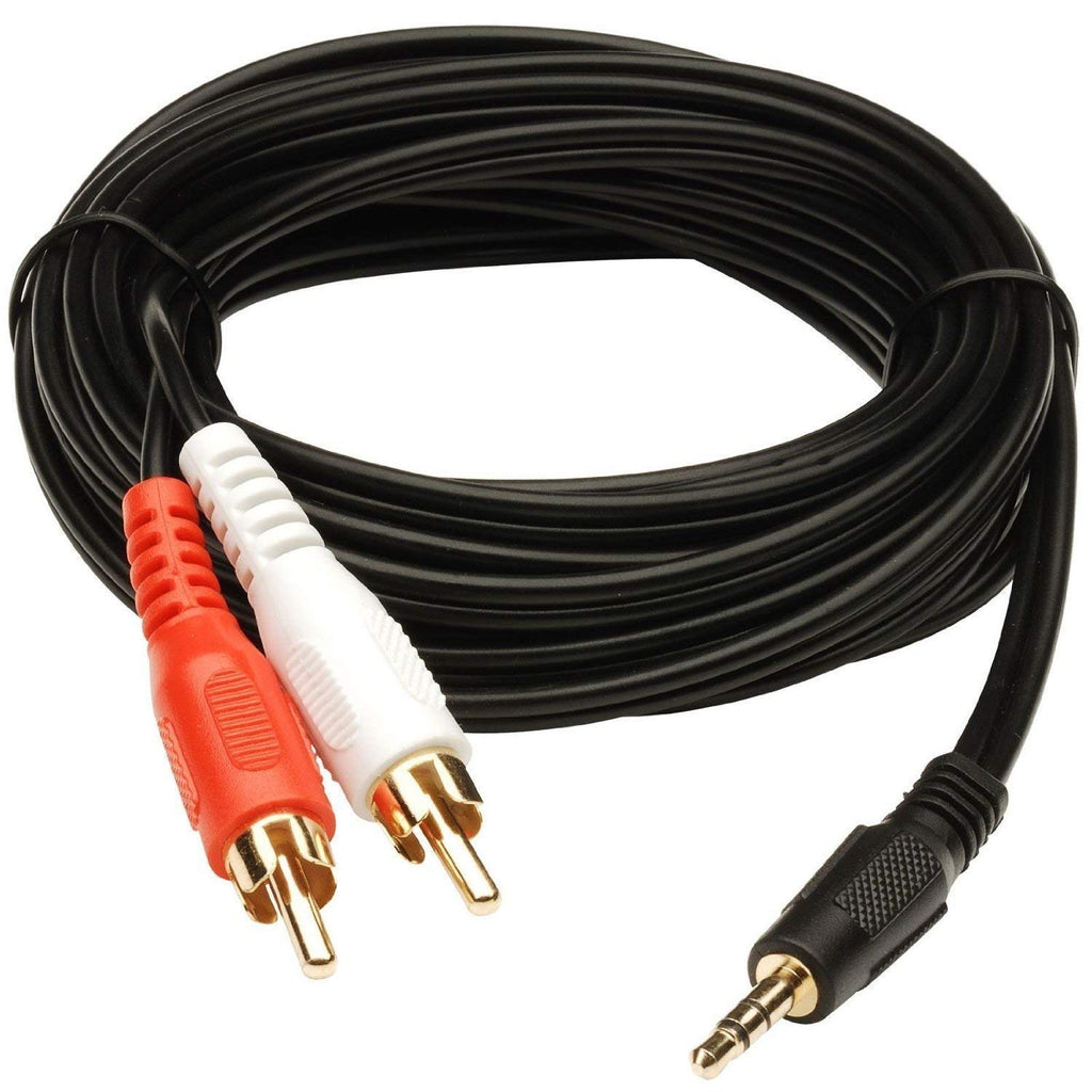 Open Box, Unused BigPlayer 3.5mm Stereo Male to 2 RCA Male Audio Cable 1.5 Meters Pack of 2