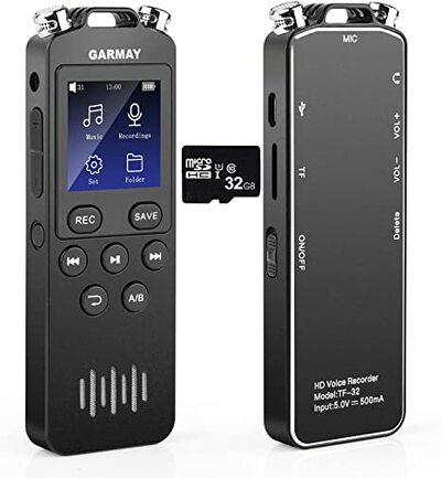 GARMAY Digital Voice Recorder 2022 Upgraded 48GB 1536KBPS