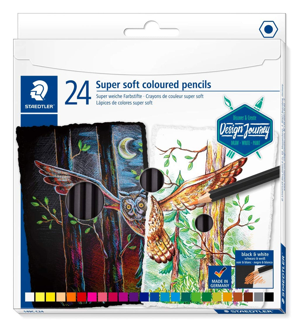 Staedtler Design Journey Super soft color pencils in pack of 24 clrs 149C C24