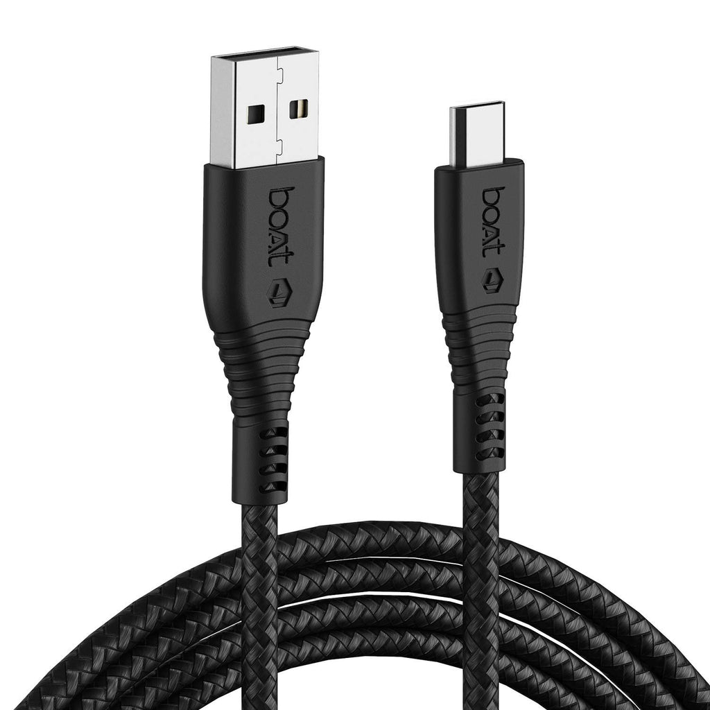 Boat Micro USB 55 Black 1.5 Mtrs Pack of 2