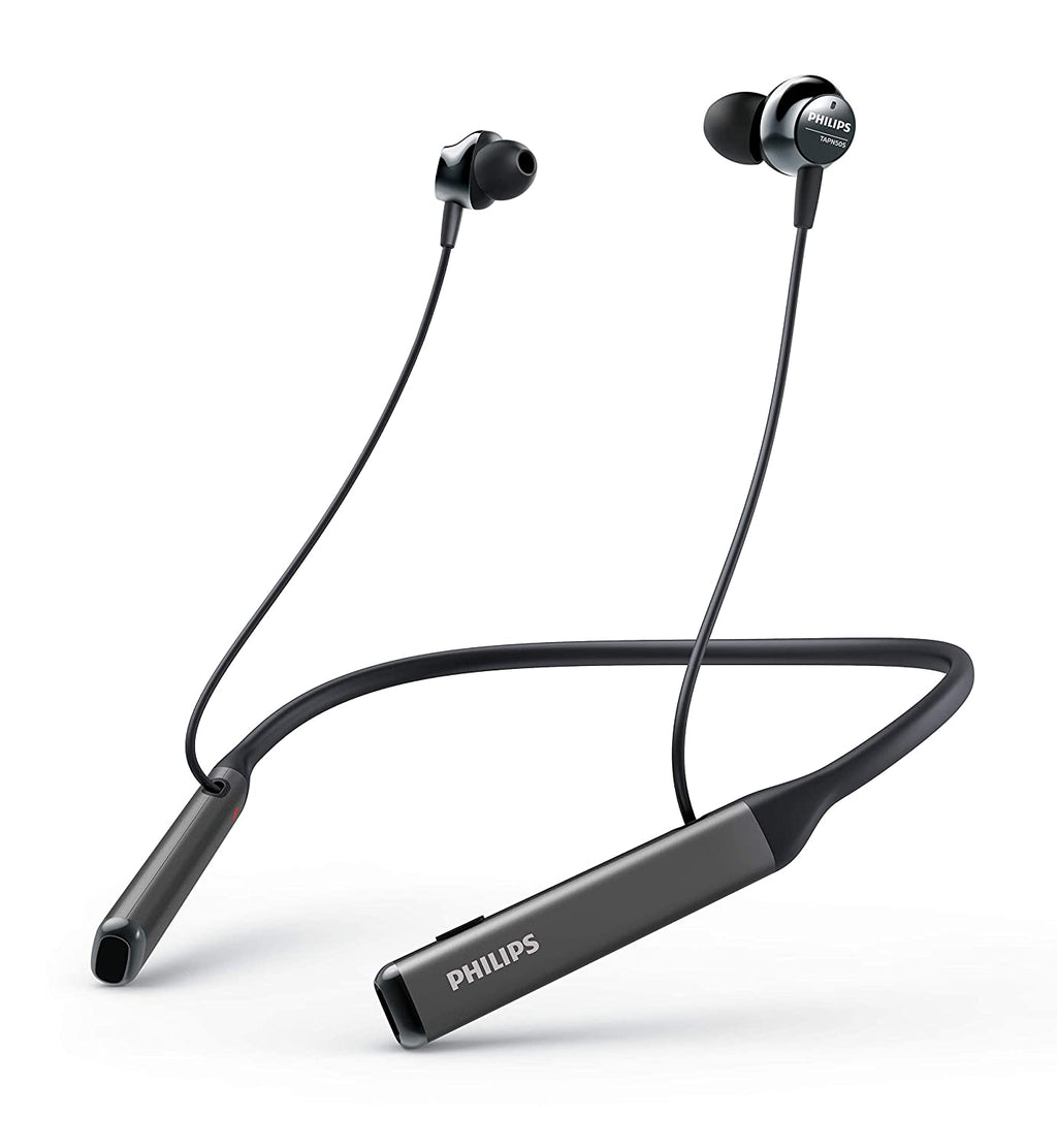 Philips Audios Performance TAPN505BK Bluetooth 5.0 Active Noise Cancelling in-Ear Neckband with Google Assistant