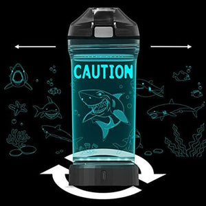Ginitta Kids Water Bottle with Multicolor Led Glowing Light Up 14oz Bpa Free