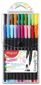 Detec™ Maped Graph Peps Fine point 0.4mm Fineliners Set - Pack of 20