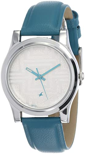 Fastrack Women Silver Toned Textured Dial Watch 6046SL04