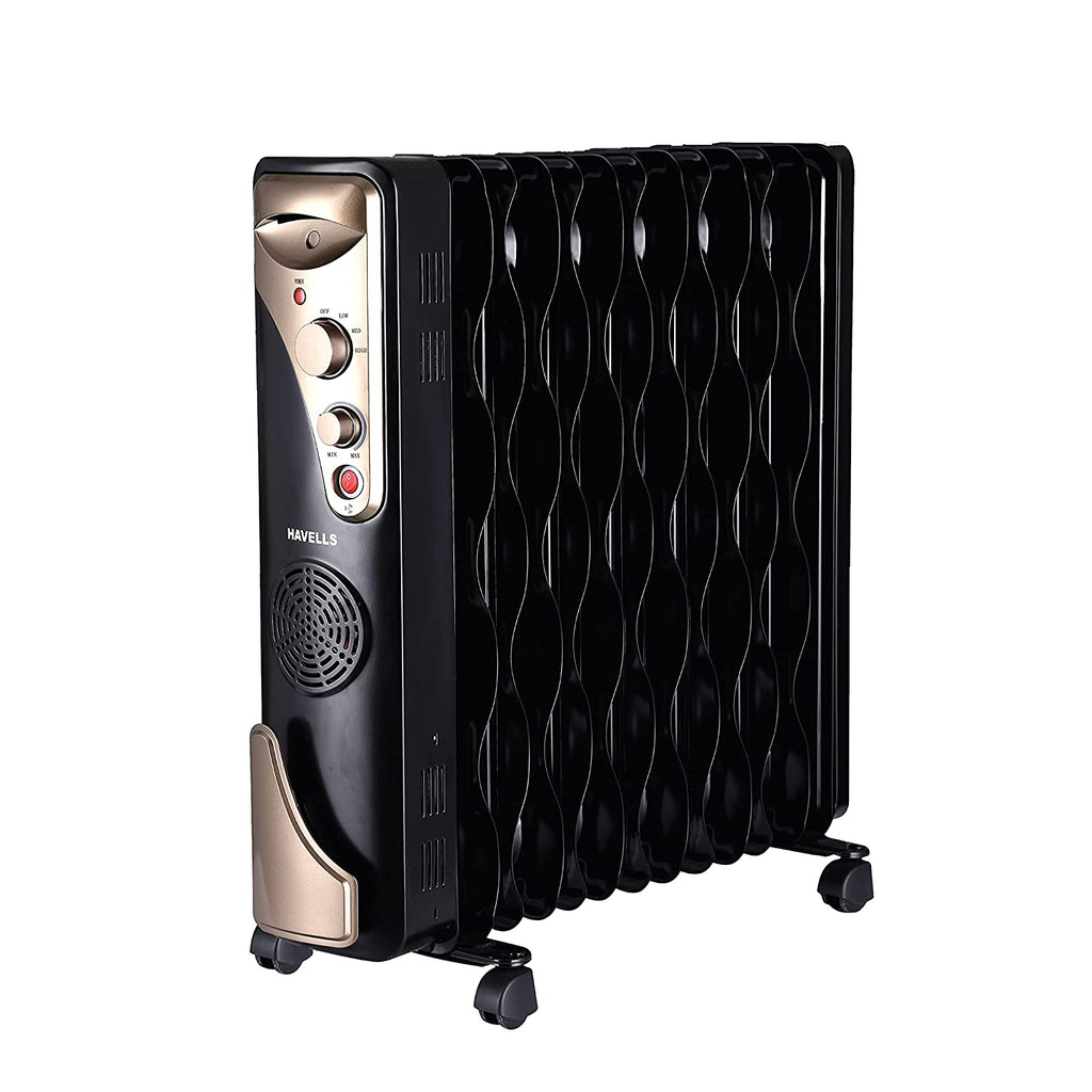 Havells OFR 13 Wave Fin with PTC Fan Room Heater 2900 Watts Black Oil Filled Radiator
