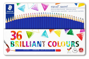 Detec™ Staedtler Ergosoft Aquarell Colour Pencil Set - Pack of 36