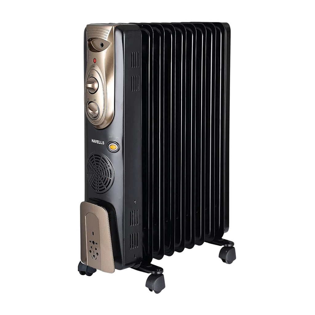 Havells OFR 9Fin 2400 Watt PTC Room Heater with Fan Black Oil Filled Radiator