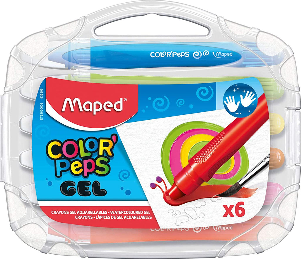 Detec™ Maped Color'Peps Water Color Gel Crayons Set of 6 (Multicolor) Pack of 20