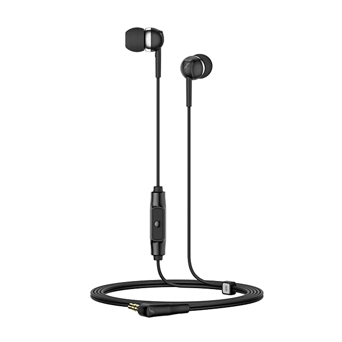 Open Box, Unused Sennheiser CX 80S in-Ear Wired Headphones with in-line One-Button Smart Remote with Microphone Black