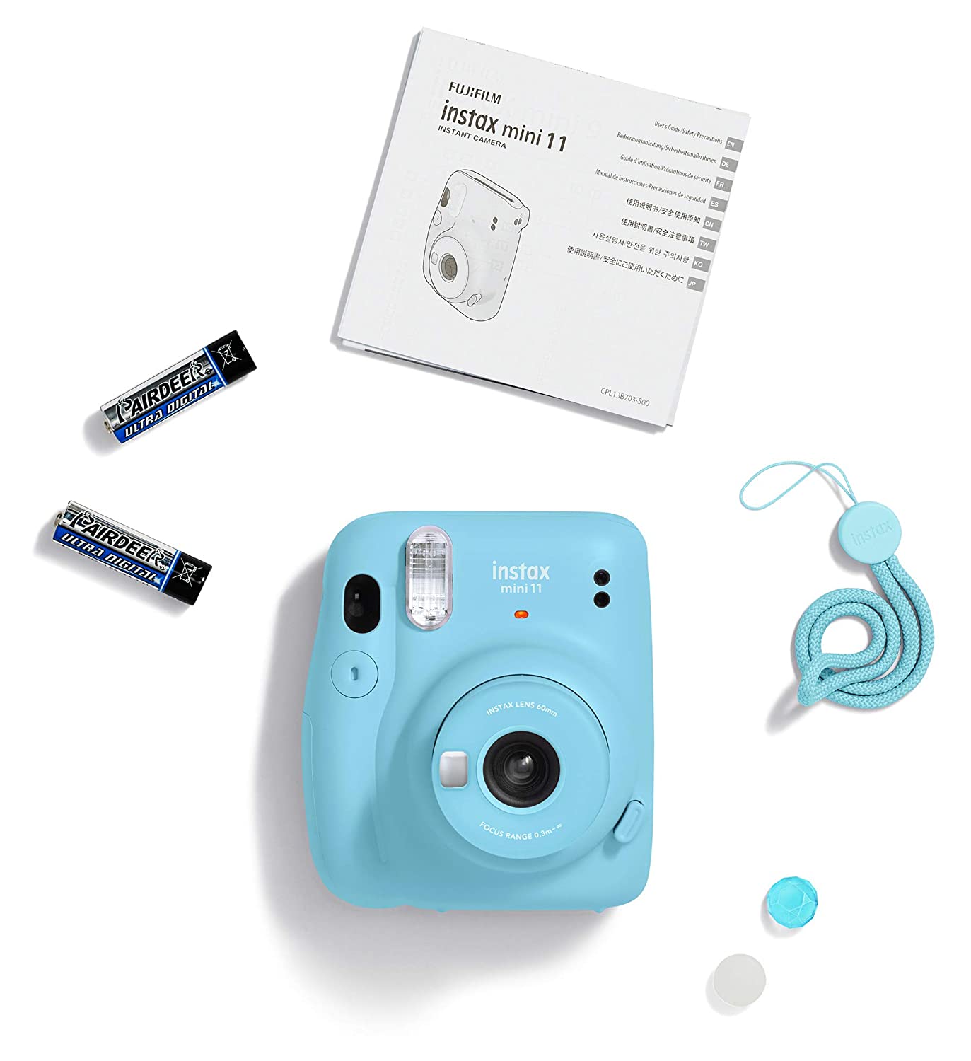 Open Box, Unused Fujifilm Instax Mini 11 Instant Camera Sky Blue Color