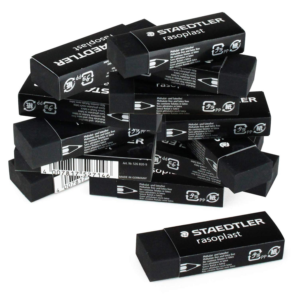 Detec™  Staedtler 526 B20-9 Rasoplast Eraser - Black (Pack of 20)
