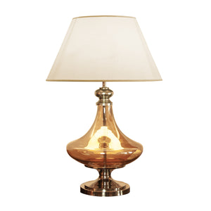 Detec Delicea Gold Luster Metal & Glass Table Lamp