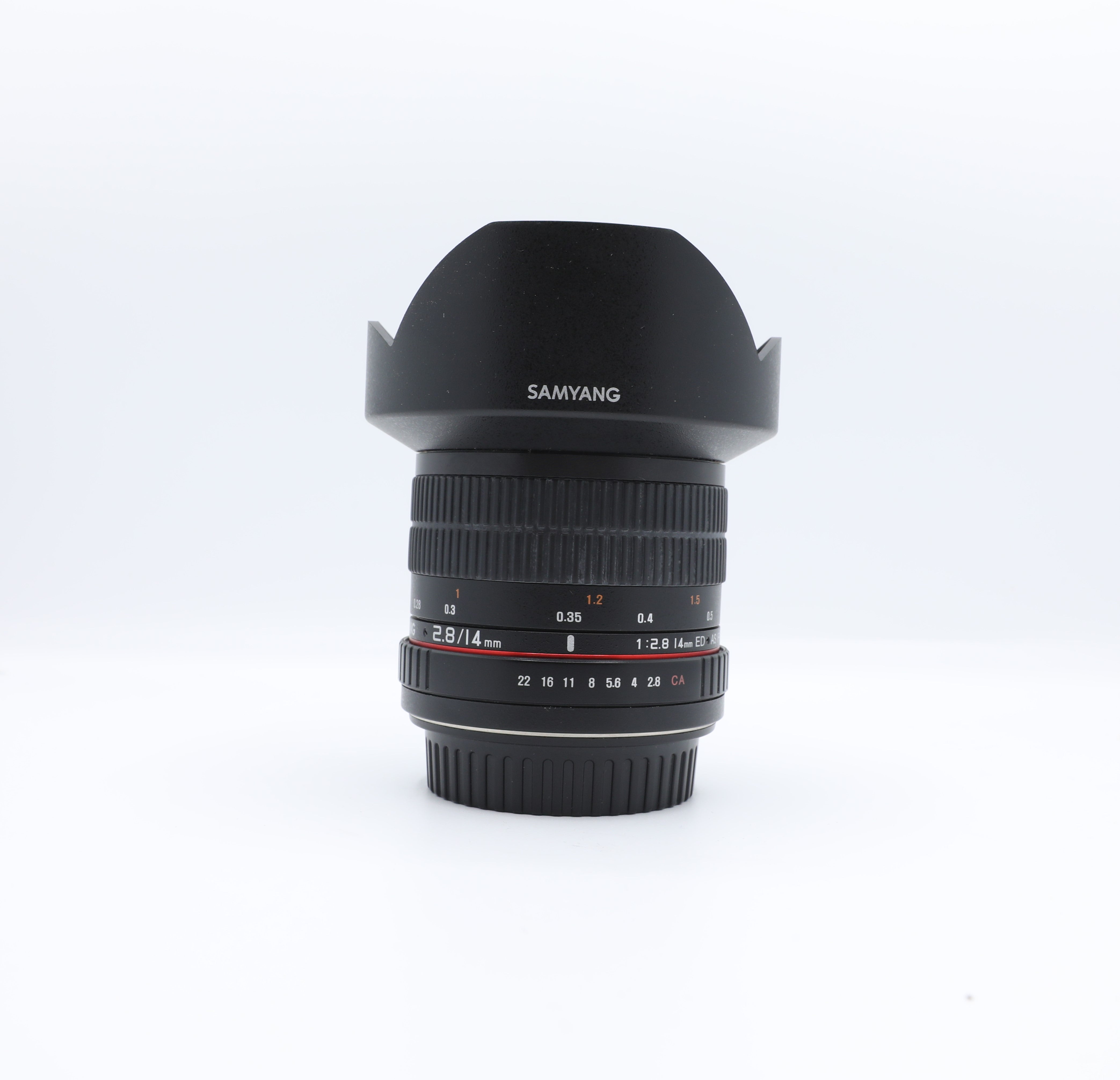 Used Samyang MF F2.8 14mm ED AS IF Ultra Wide Lens For Nikon