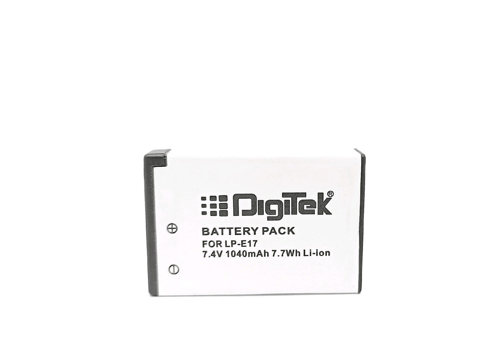 Used Digitek 1040 mAh Lithium Ion Rechargeable Batteries for Canon Cameras LP E17