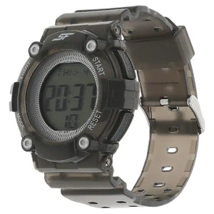 Sonata Grey Dial Grey Plastic Strap Watch 77042PP08J