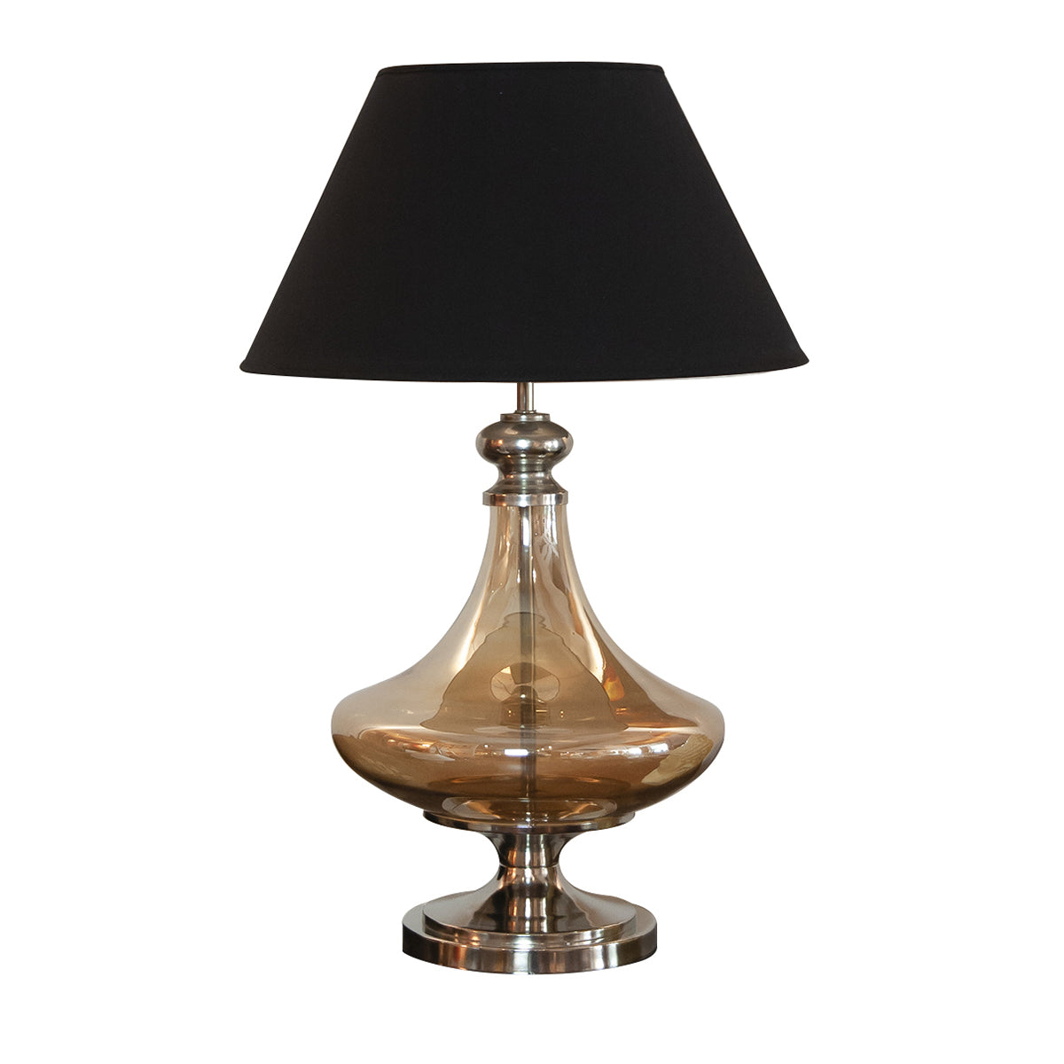  Detec Delicea Gold Luster Metal & Glass Table Lamp