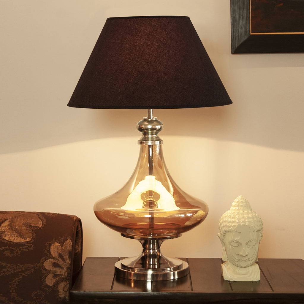 Detec Delicea Gold Luster Metal & Glass Table Lamp