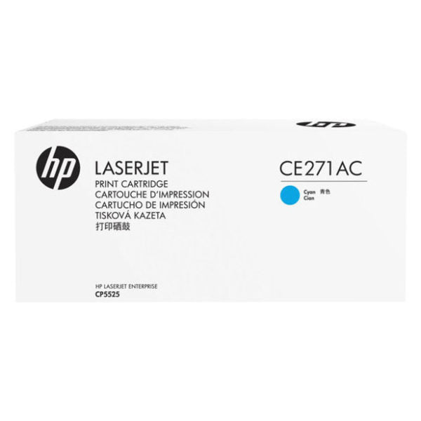 HP CE271AC Original Cyan Contract Original LaserJet Toner Cartridge