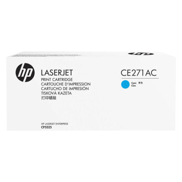 HP CE271AC मूल सियान अनुबंध मूल लेजरजेट टोनर कार्ट्रिज 