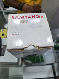 Open Box Unused Samyang 135MM T2.2 VDSLR for Canon