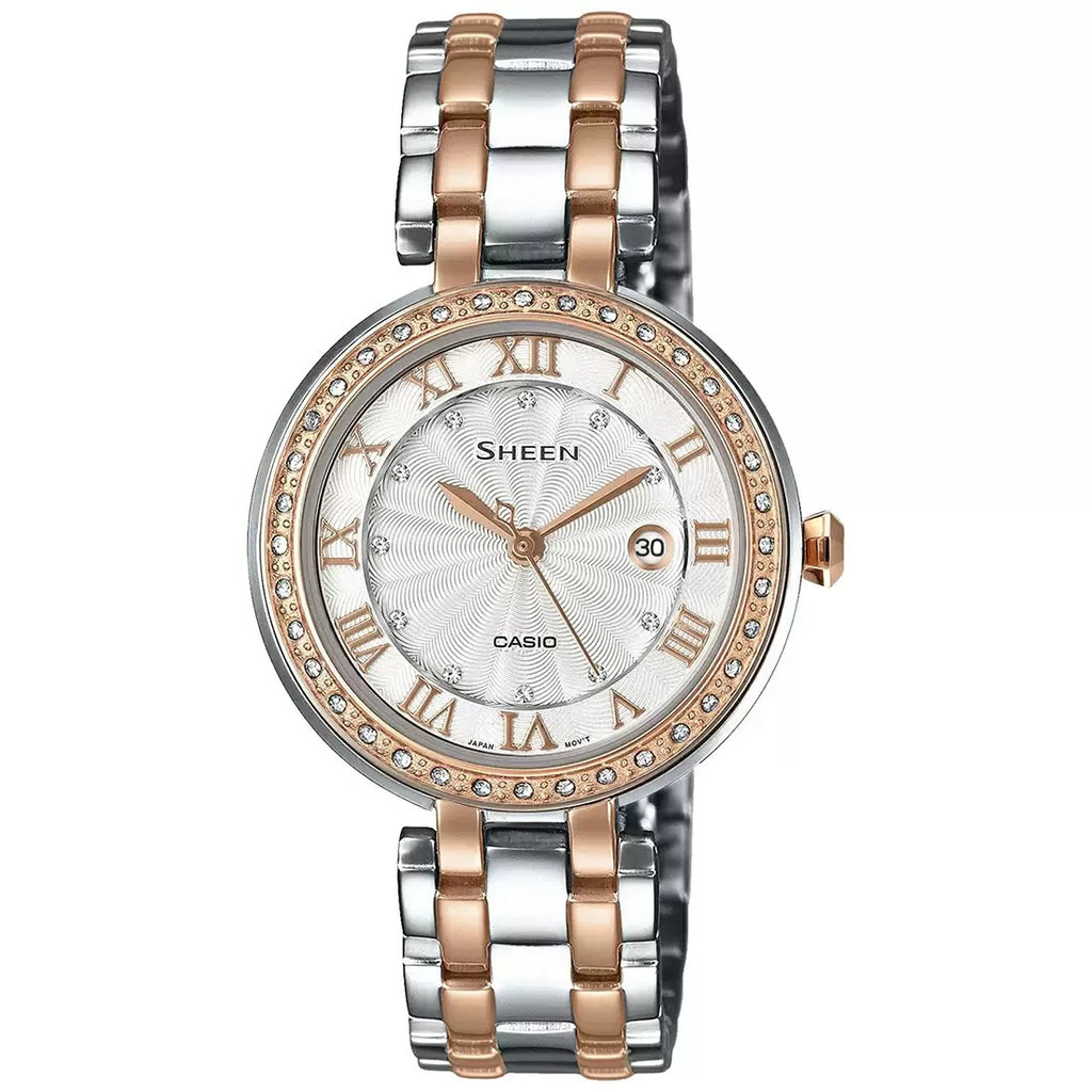 Casio Sheen SHE 4034BSG 7AUDR SX156 Two Tone Analog Women's Watch