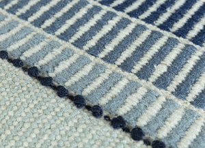 Jaipur Rugs Aqua Wool Material Mild Coarse Texture 5x8 ft  Pastel Blue