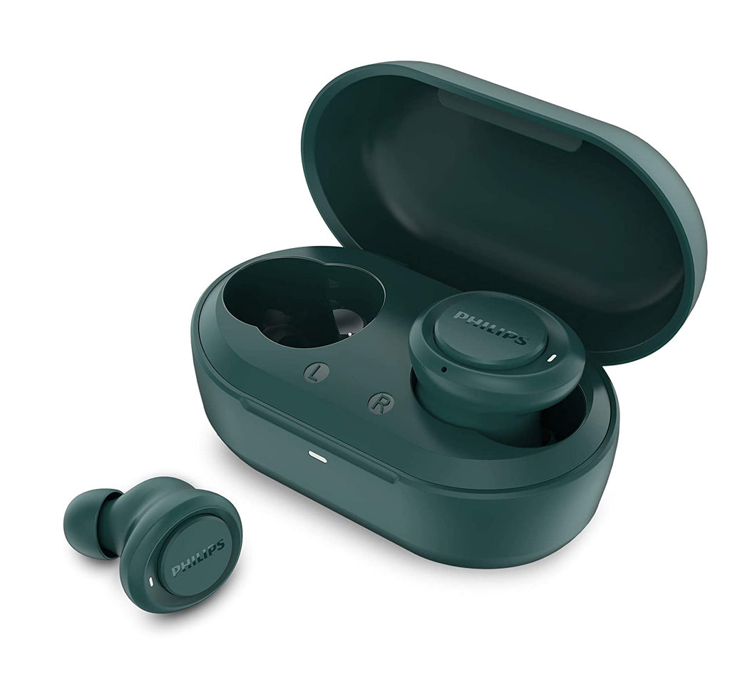 Open Box, Unused Philips Audio TAT1225 Bluetooth Truly Wireless in Ear Earbuds with Mic Blue