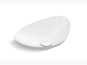 Kohler VEIL Vessel basin without faucet hole in white