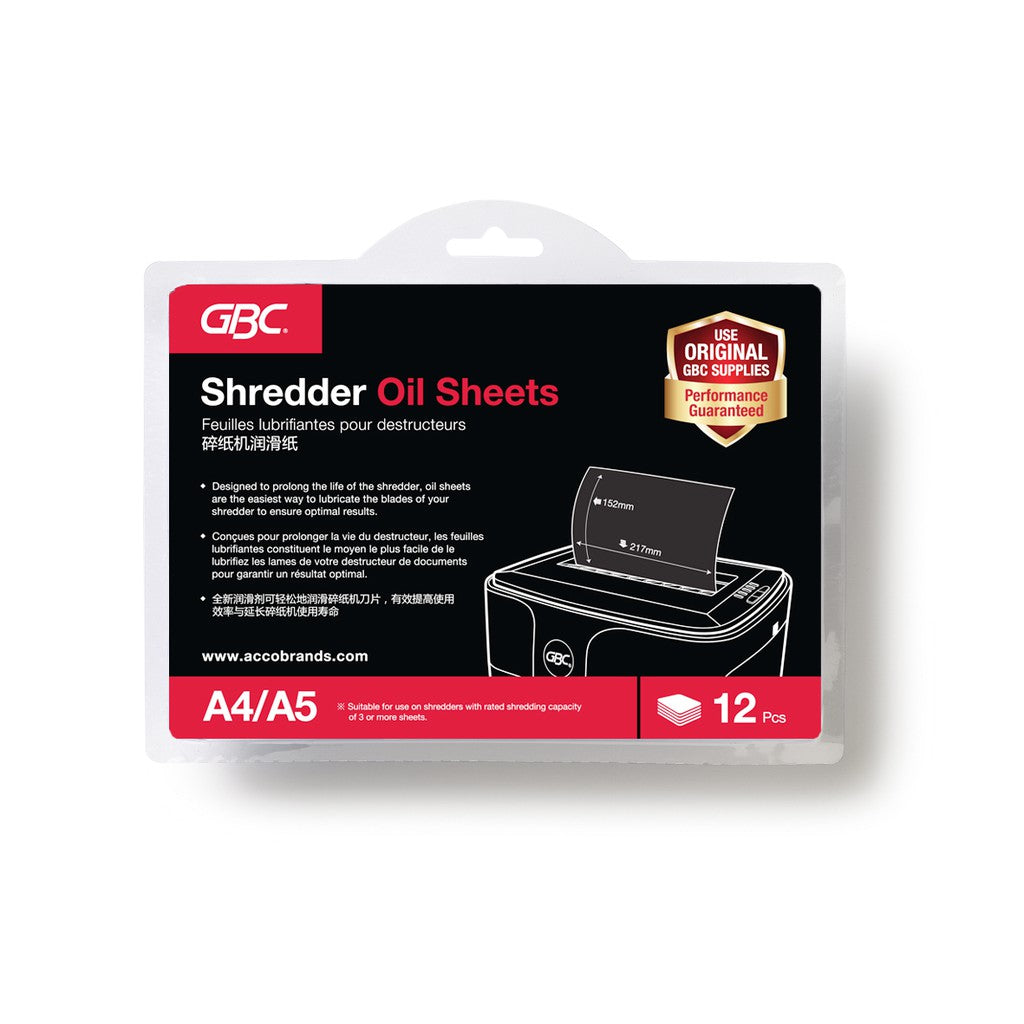 GBC OIL SHEET (12) SHRED ACC