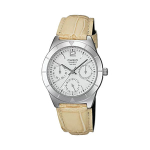 Casio Enticer Ladies LTP 2069L 7A1VDF SH61 Beige Multi Dial Women's Watch