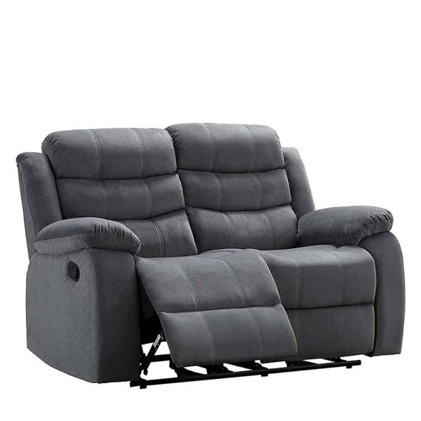 Detec™2 Seater Manual Recliner in Grey Colour