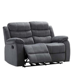 Load image into Gallery viewer, Detec™2 Seater Manual Recliner in Grey Colour
