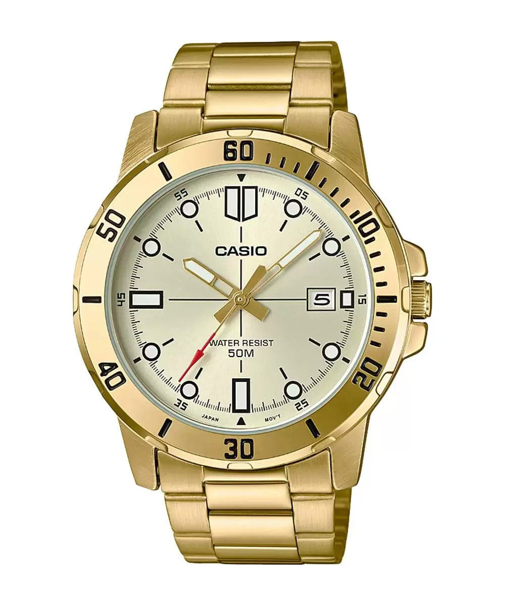 Casio Enticer MTP VD01G 9EVUDF A1368 Gold Analog Men's Watch