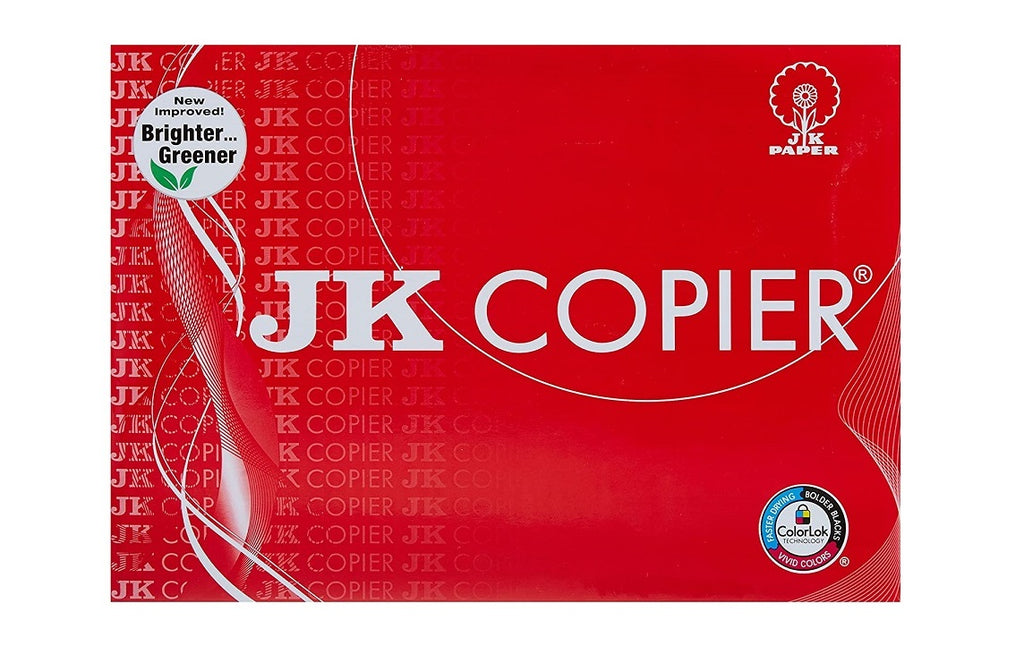 जेके रेड ए4 प्रिंटर पेपर 75 जीएसएम 1 रीम 500 शीट (10 का पैक)