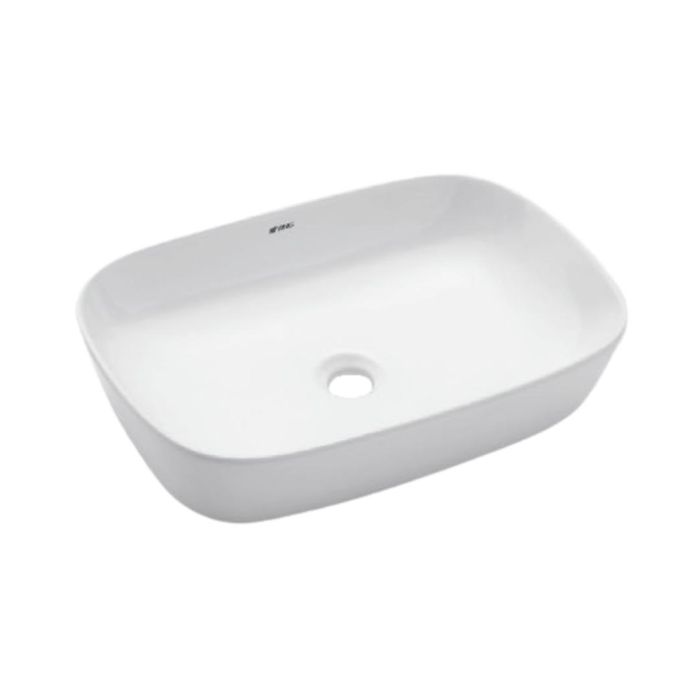 Parryware Table Top Rectangle Shaped White Basin Area Harmony C890D