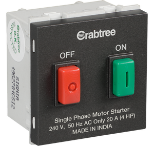 Crabtree Motor Starter Grey Pack of 10