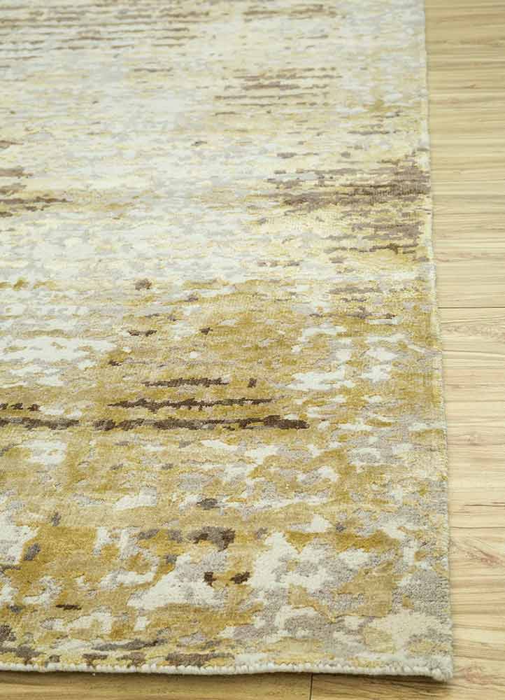 Jaipur Rugs Uvenuti Modern Wool And Bamboo Silk Material Soft Texture 8x10 ft Honey Mustard
