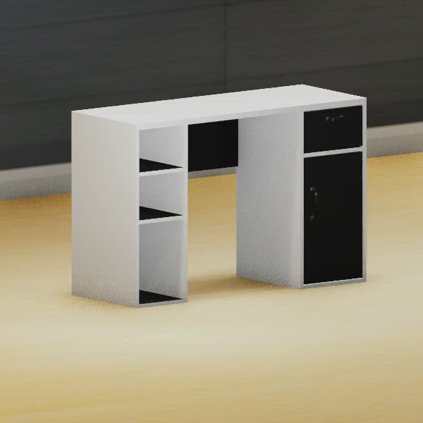 डिटेक™ स्टडी टेबल - वेंज और फ्रॉस्टी सफेद रंग